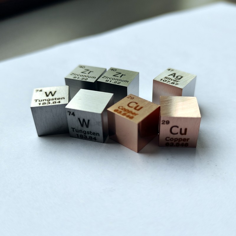 Cube di tungstenu, tutti i tipi di cubi di metallu9